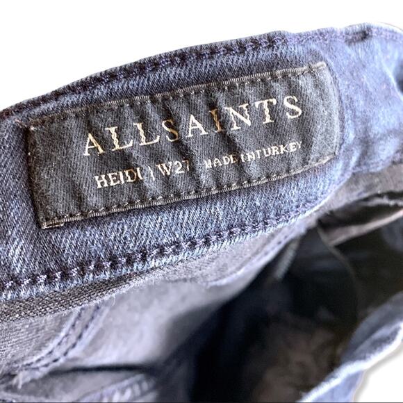 ALL SAINTS Heidi Raw Hem Gray Women's Bootcut Jeans 27 - Picture 7 of 8